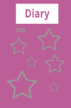The perfect Pink star spangled Hard Cover Diary 2025.