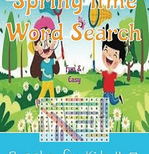 Spring time word search puzzles for kids 4 - 7